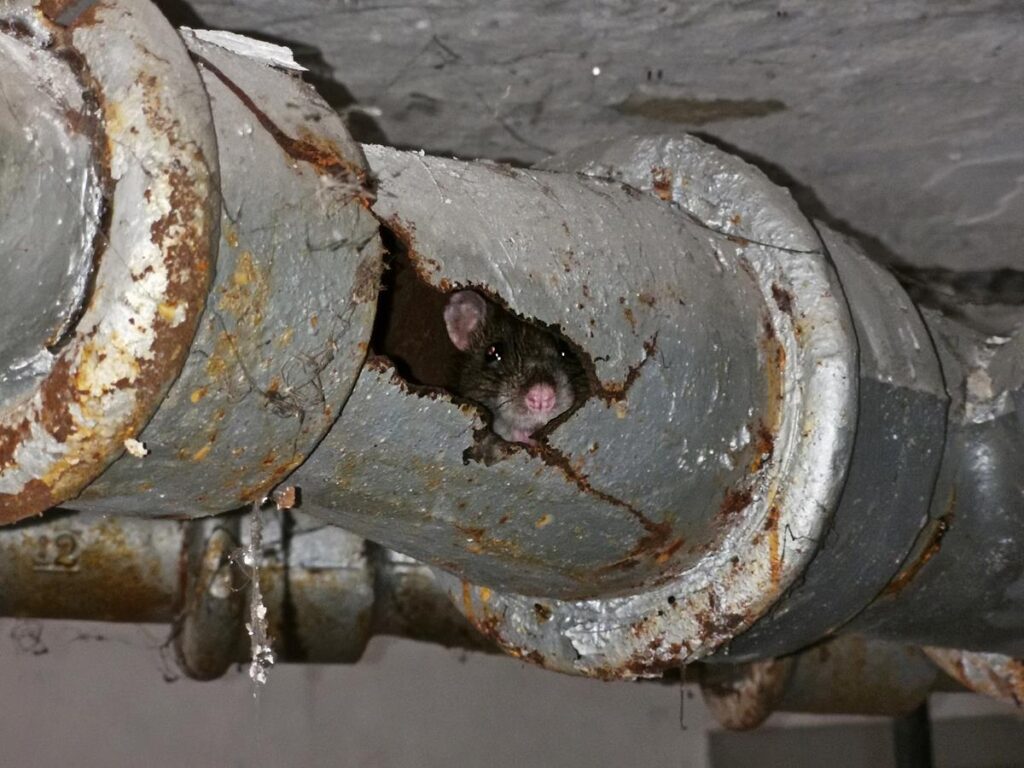 Rat in drain