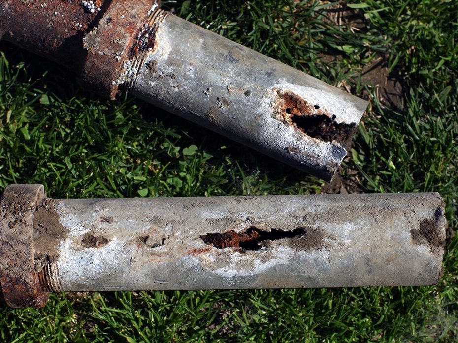 Rust Corrosion of Galvanized Pipes