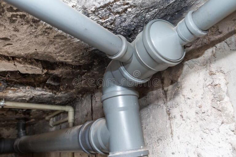 sewer-pipes-home-basement-system-gray-sanitary-old-house