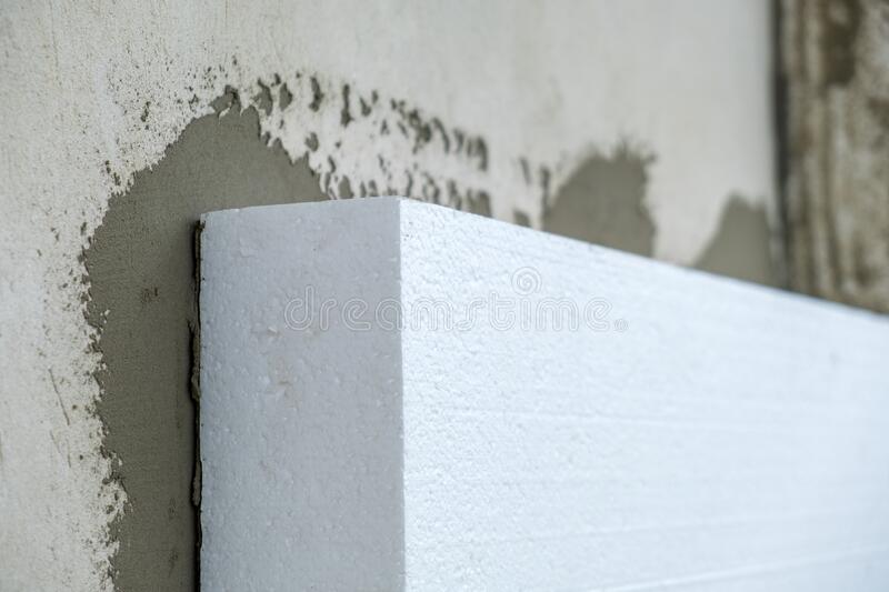 installation styrofoam insulation sheets house facade wall thermal damung
